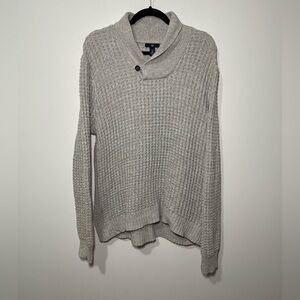 The Gap Men’s Light Grey Shawl collar pullover knit sweater in M